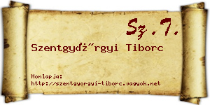 Szentgyörgyi Tiborc névjegykártya